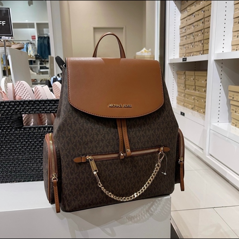 Michael Kors Large Chain Backpack - Picture 5 of 11